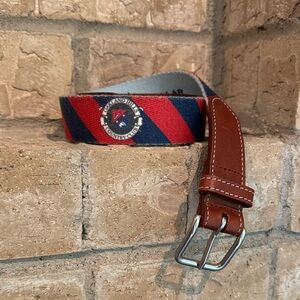 Men’s Navy Blue and Red Peter Millar Belt *Oakland Hills Country Club*